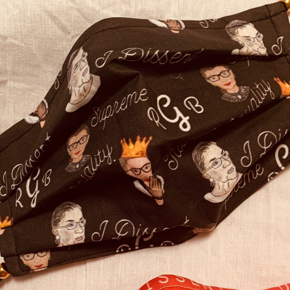 RBG mask black fun gift idea cotton NWT USA